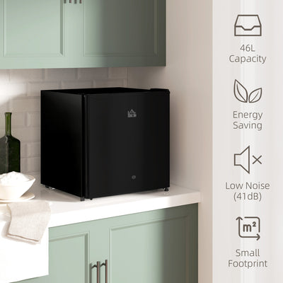 HOMCOM 46 Litre Lockable Countertop Fridge - Black 