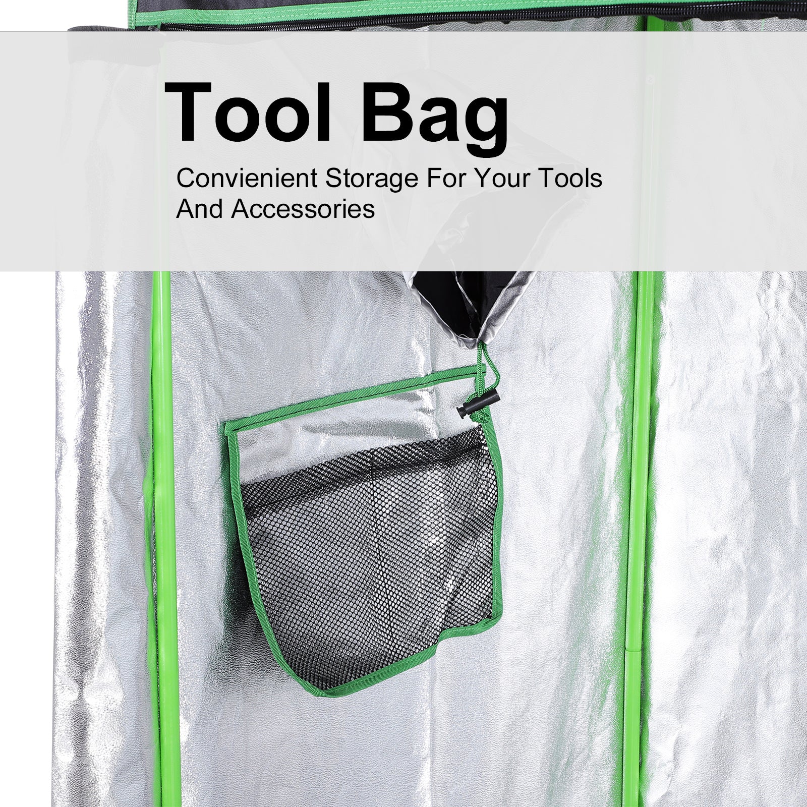 Outsunny Grow Tent Reflective Mylar Hydroponic with Adjustable Vents and Floor Tray for Indoor Plant Growing, 120 x 60 x 150 cm (47" x 23.5" W x 59") 