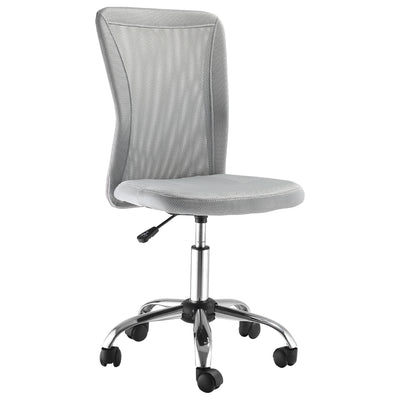 Vinsetto Office Chair, Armless Desk Chair, Adjustable Computer Swivel Chair with Rolling Wheels and Mesh Back for Home Work Study, Grey 