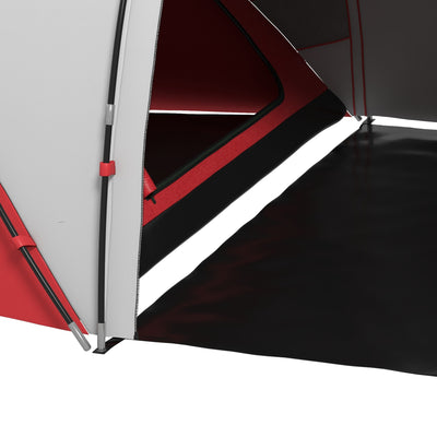 Outsunny 4-6 Man UV Protection Camping Tent - Grey and Red 