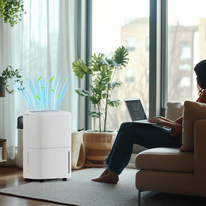 HOMCOM 20L Dehumidifier, with Touch Control - White 