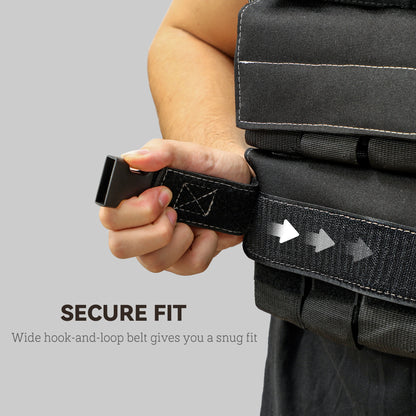 SPORTNOW 20KG Adjustable Weighted Vest, Running Weight Vest, with 30 Metal Weights, Reflective Strips, for Running, Exercise