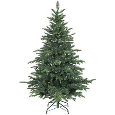 HOMCOM 5ft Artificial Christmas Tree with Realistic Branches, Easy Assembly - Green 