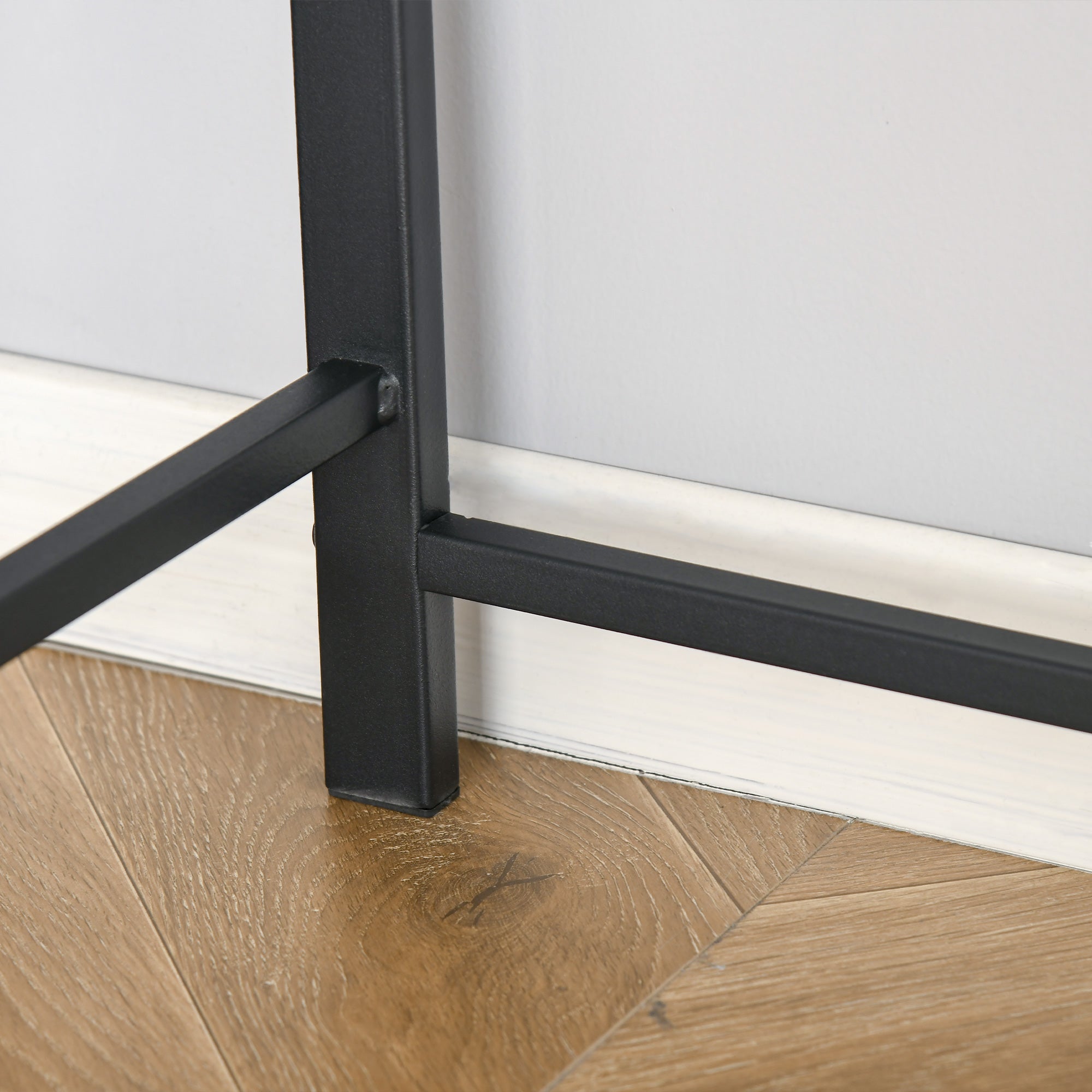 HOMCOM Writing Desk Computer Table Home Office PC Laptop Workstation Storage Shelf 84L x 45W cm Walnut 