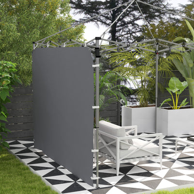 Outsunny 195 x 295cm Replacement Gazebo Sidewall - Grey 
