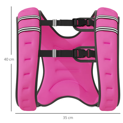 HOMCOM 8KG Weighted Vest, Running Weight Vest with Adjustable Strap, Convenient Pocket and Reflective Strips for Men and Women 