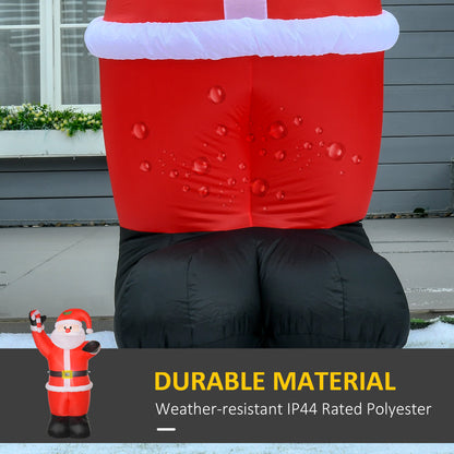 HOMCOM Inflatable Christmas Santa Claus Air Blown Decoration Yard 