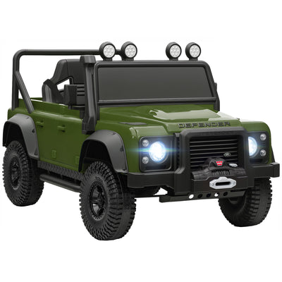 AIYAPLAY Kids Ride On Car with Remote Control, Music, Horn, 4 Spring Suspension Wheels, LED Lights for 3-5 Years Old, Green 