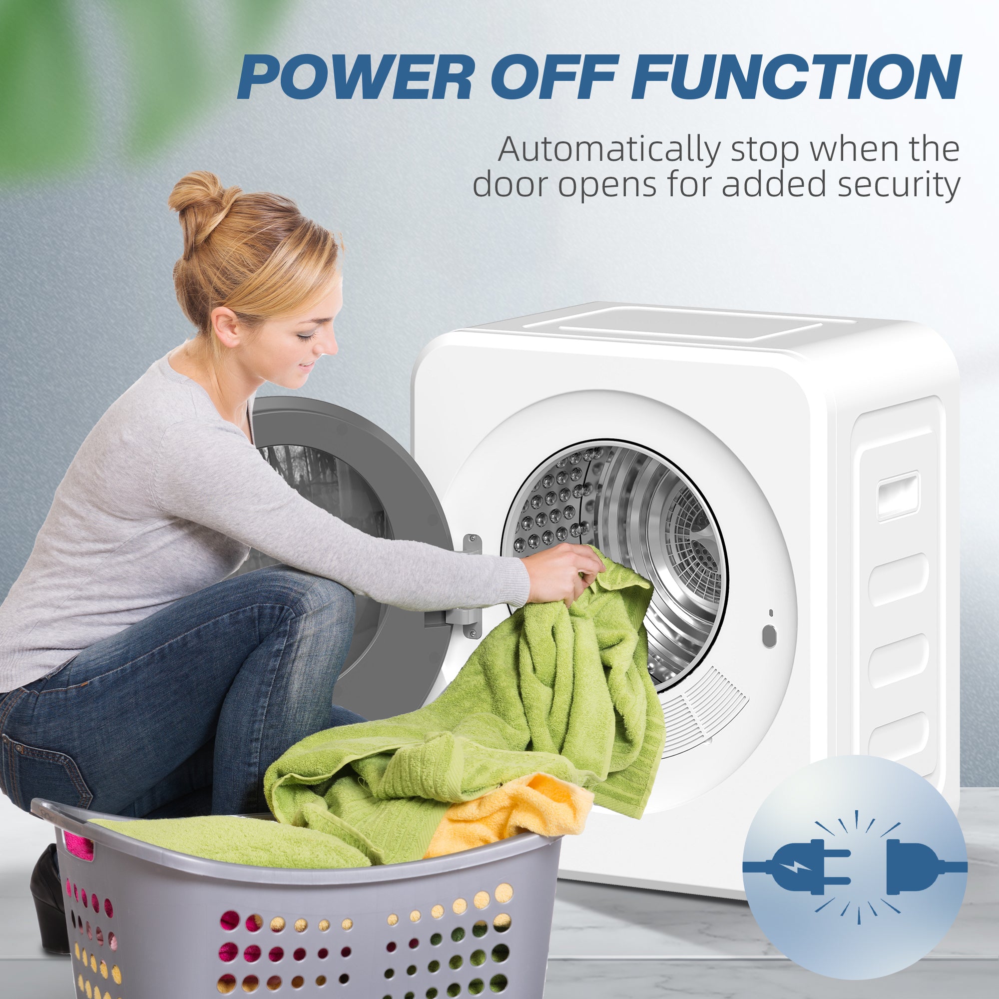 HOMCOM 4 kg Vented Tumble Dryer, 800W Compact Freestanding Front Tumble Dryer with Stainless Steel Tub and Customisable Timer, Wall-Mounted Portable Small Clothes Drying Machine, White 