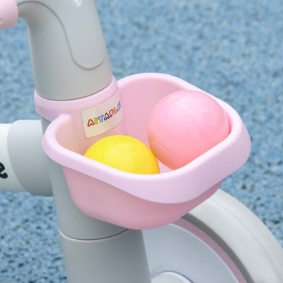 AIYAPLAY Kids Balance Bike for 1-3 Years Old with Adjustable Seat, Silent Wheels, Pink 