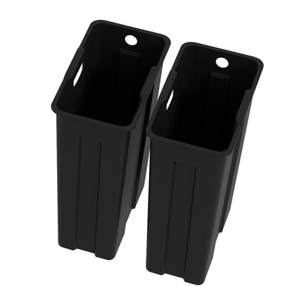 HOMCOM 40L Dual Compartment Stainless Steel Bin, with Deodoriser Holders - Silver Tone 