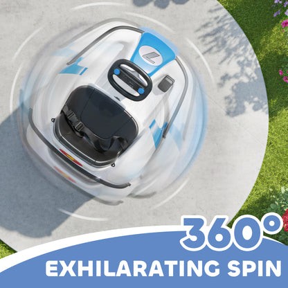 AIYAPLAY Kids Bumper Car with 360-Degree Rotation, 6V Electric Ride On Car with Music and Horn for 3-8 Years Old, Blue