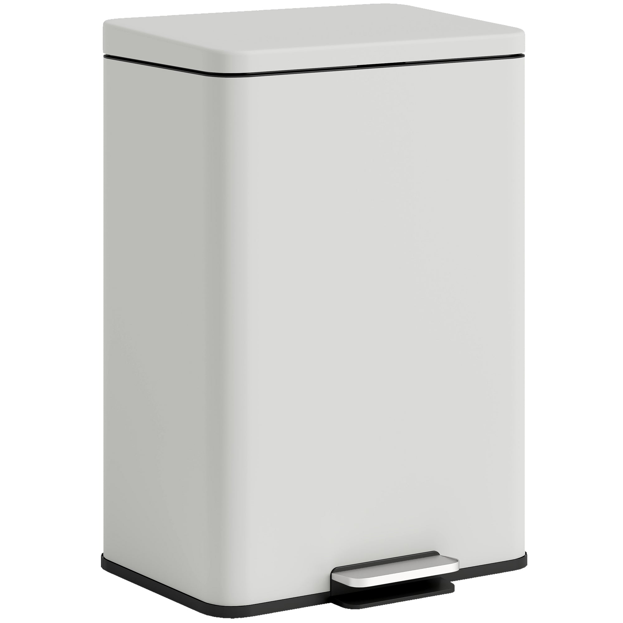 HOMCOM 20L Kitchen Bin with Soft-Close Lid and Stay-Open Function, Pedal Bin with Removable Inner Bucket for Kitchen, Office, Home, Cream 