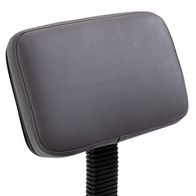HOMCOM Beautician's Swivel Salon Chair w/ Padded Seat Back 5 Wheels Adjustable Height Salon Hairdressers Tattoo Spa Rolling Cushion Professional 35cm Grey 