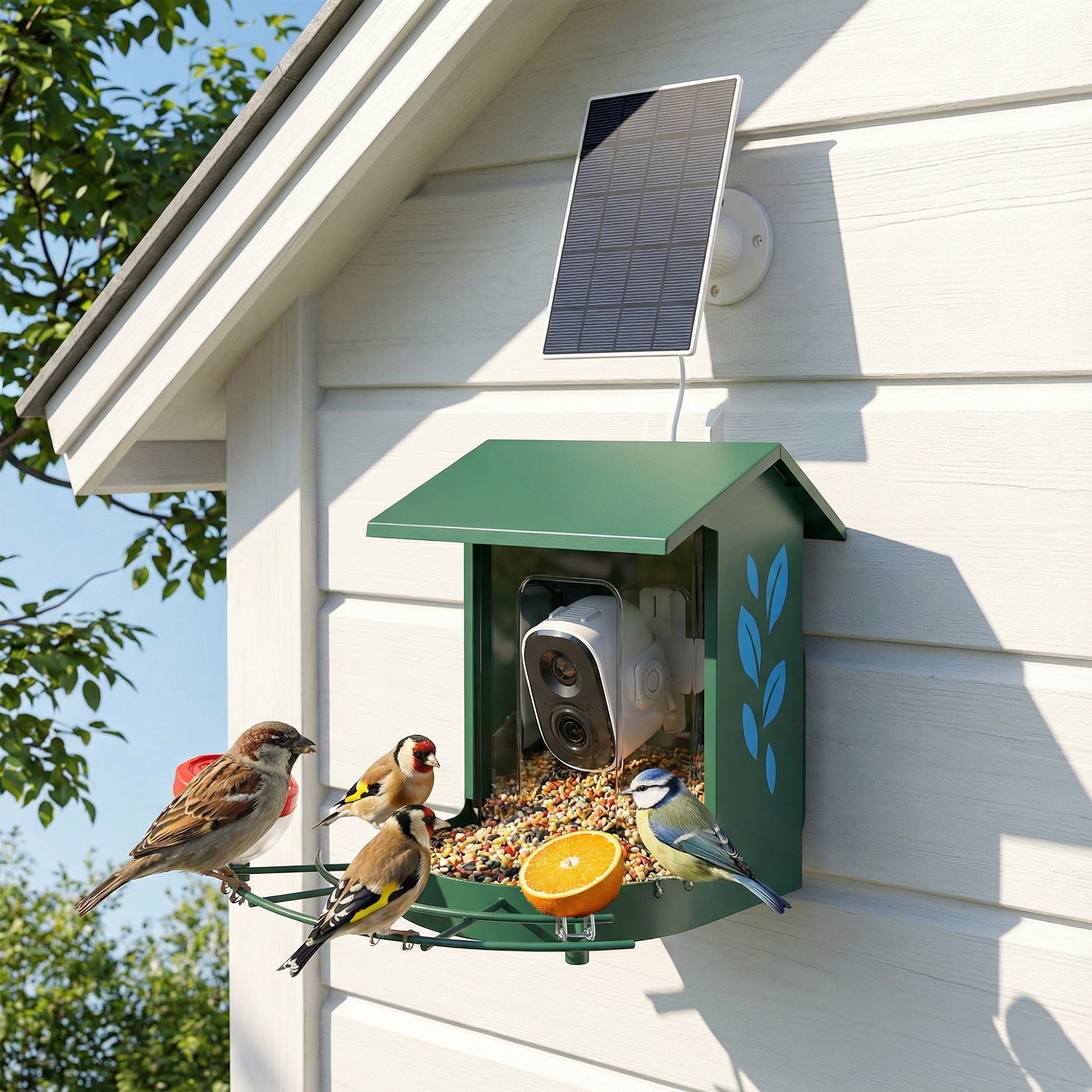 PawHut Smart Bird Feeder Camera 2K HD with AI Identifies 16,000+ Species, 2K HD Auto Capture Video, APP Instant Notifications 