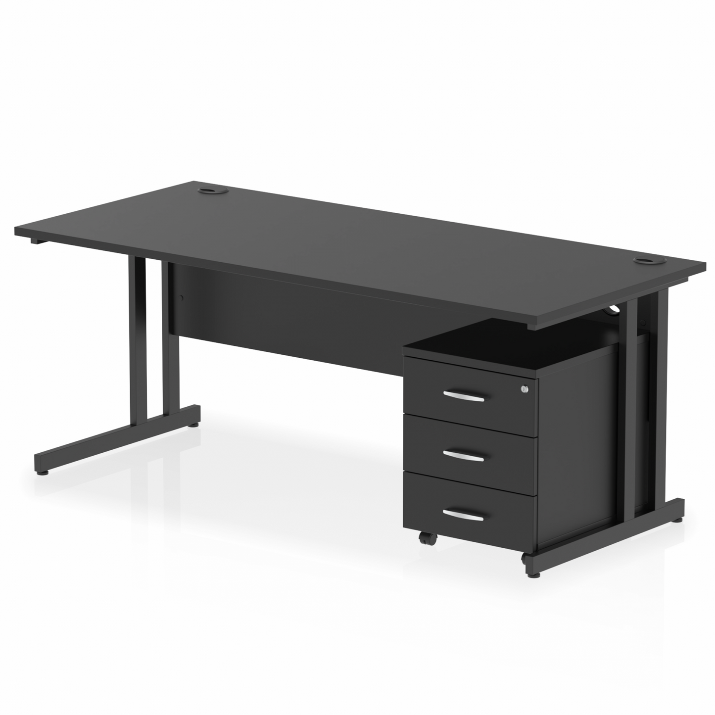 Impulse 1800mm Cantilever Straight Desk With Mobile Pedestal