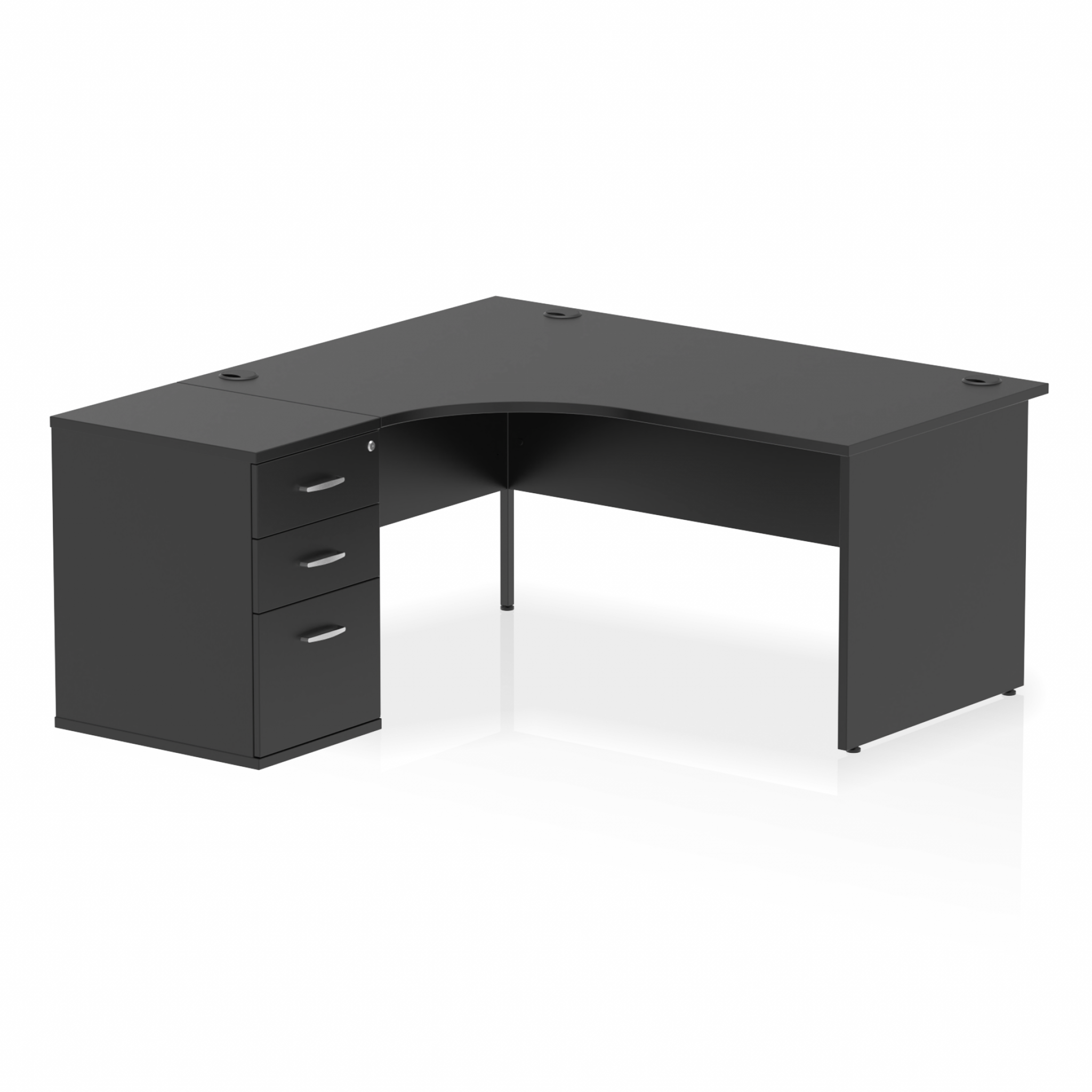 Impulse Panel End Crescent Desk Workstation