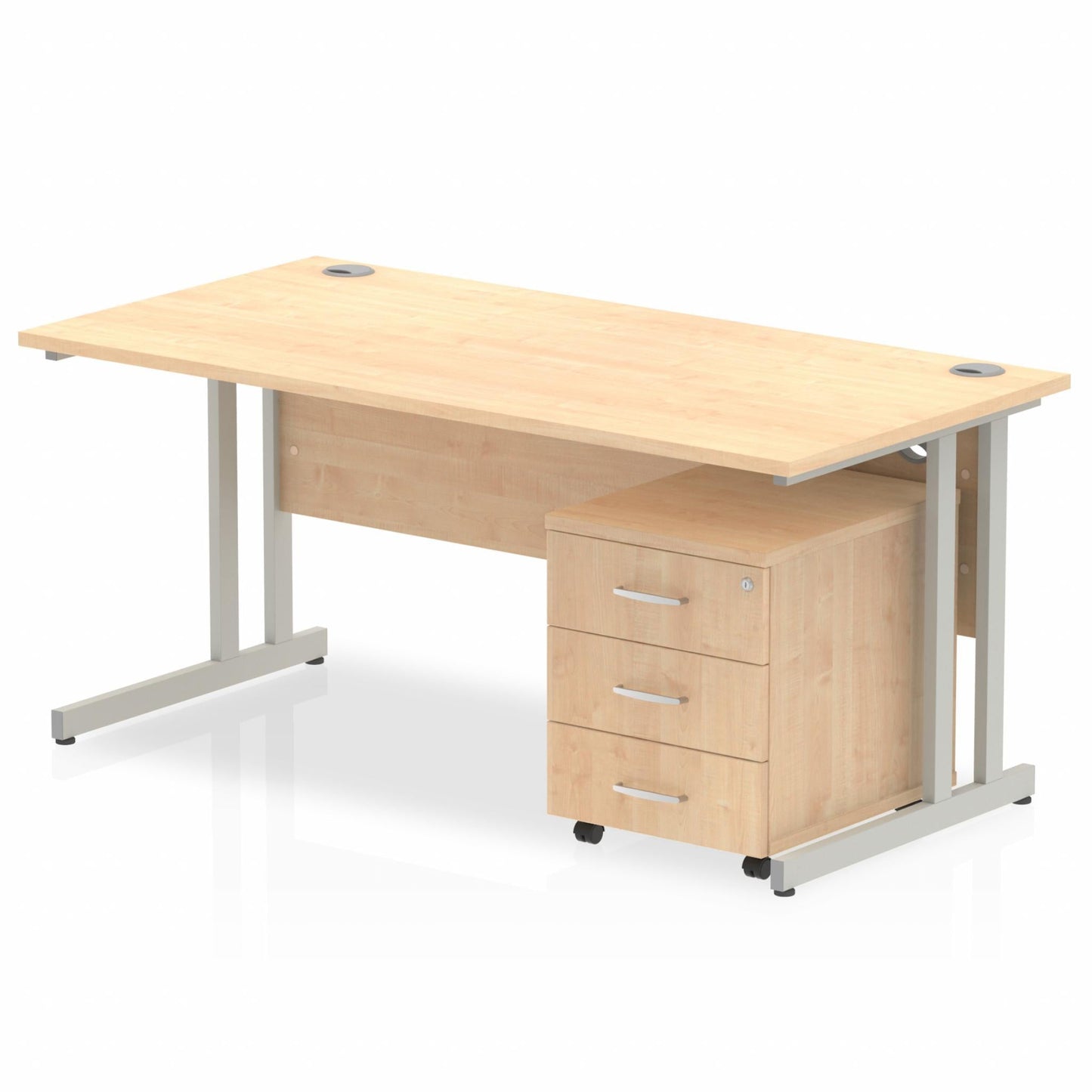 Impulse 1800mm Cantilever Straight Desk With Mobile Pedestal