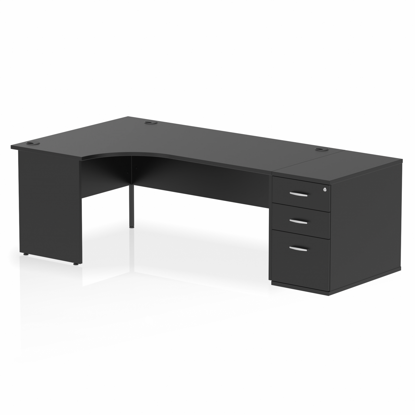 Impulse Panel End Crescent Desk Workstation