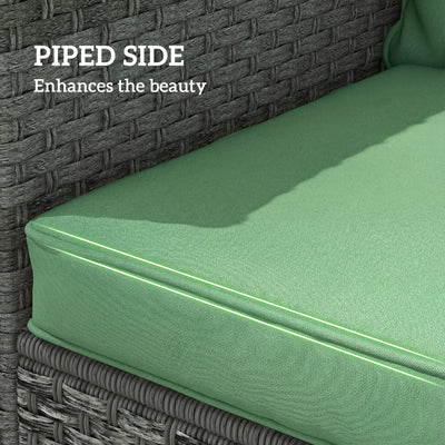 Outsunny Seat and Back Padded Cushion Set, CUSHION ONLY - Green 
