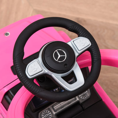 HOMCOM 3 in 1 Kids Children Ride on Push Car Toddler Sliding Car G350 Licensed Walker Foot to Floor Slider Push-Along with Horn Steering Wheel NO POWER Manual, Pink 
