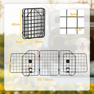 PawHut Dog Guard for Cars, Vans, Vehicles, with 93-150cm Adjustable Width 