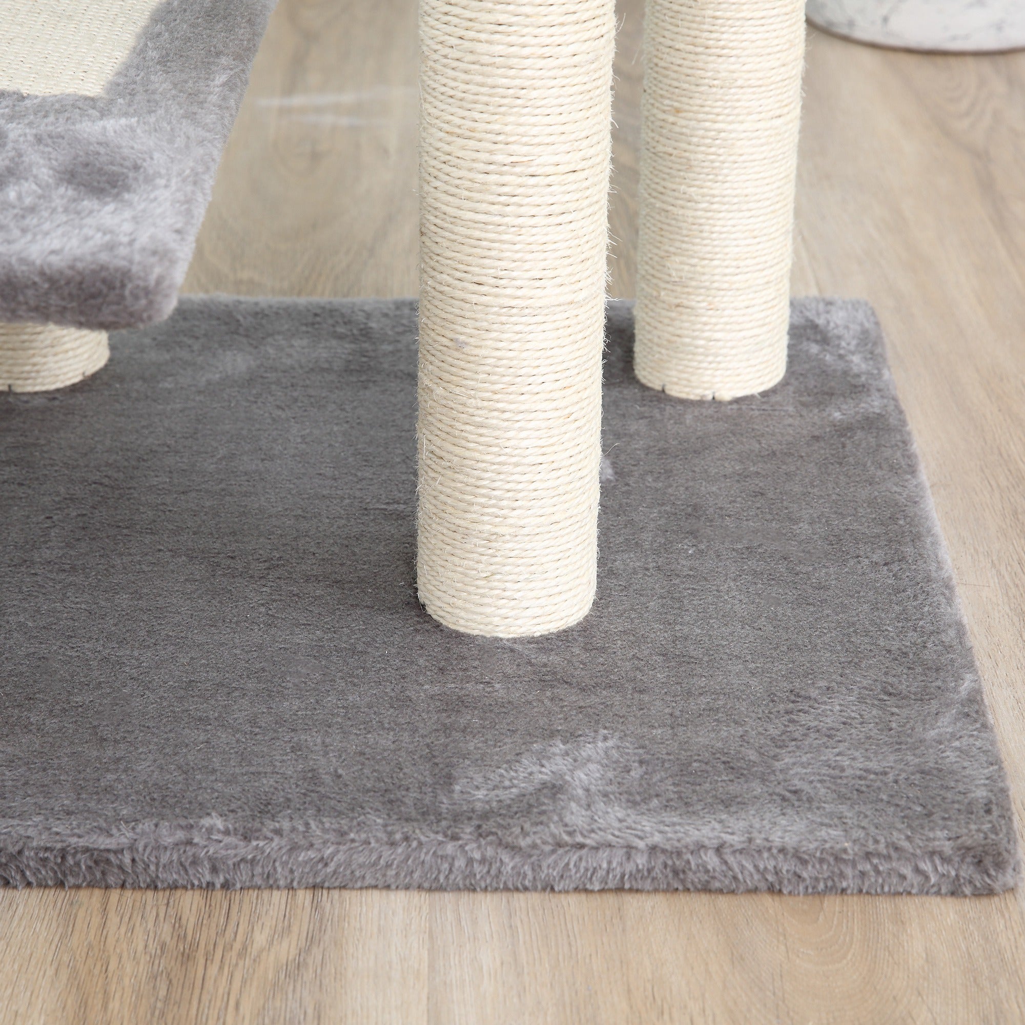 PawHut 100 cm Cat Tree for Indoor Cats Kitten Scratch Scratching Post Climbing Tower Activity Centre Grey 