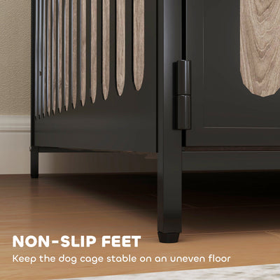 PawHut Dog Crate Furniture with Anti-Chew Resistant Mesh, Anti-Escape Single Door, for Extra Large Dogs, 118 x 80 x 92 cm 