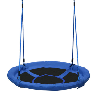 HOMCOM Kid Nest Swing Seat Saucer Tree Swing 40 Inch/100cm for Outdoor Indoor Blue 