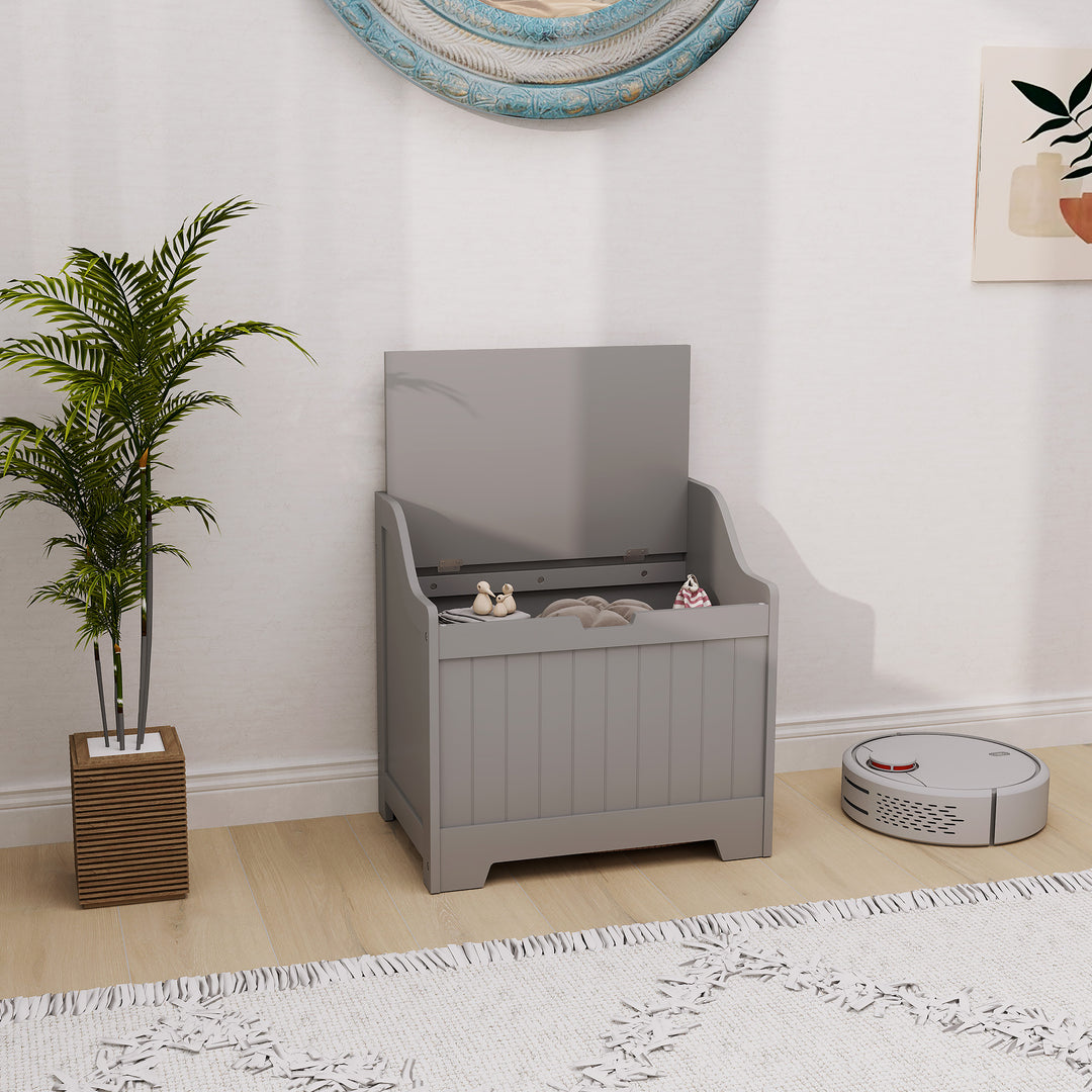 HOMCOM 61L Home Storage Chest - Grey 