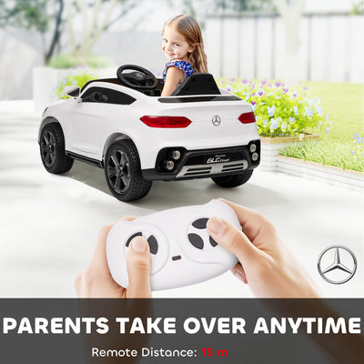 AIYAPLAY Mercedes-Benz GLC Licensed Kids Ride on Car with Remote Control, Soft Start, MP3, LED Headlights, White 