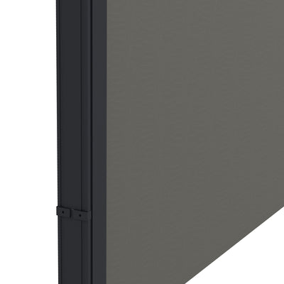 Outsunny Retractable Side Awning, Outdoor Privacy Screen for Garden, Hot Tub, Balcony, Terrace, Pool, 400 x 180cm, Dark Grey 