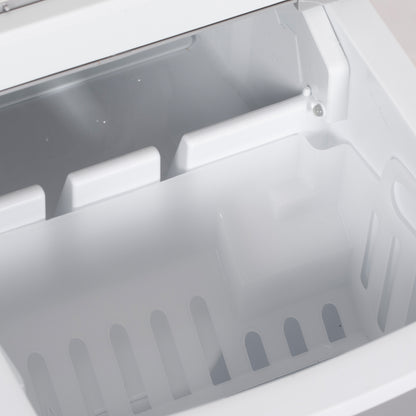 HOMCOM 12kg Countertop Ice Cube Machine, with Scoop - Silver-Tone 