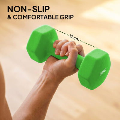 SPORTNOW Hex Dumbbells Set with Dumbbell Rack, Hand Weights for Strength Training Weight Lifting,  2 x 1kg, 2 x 2kg, 2 x 3kg 