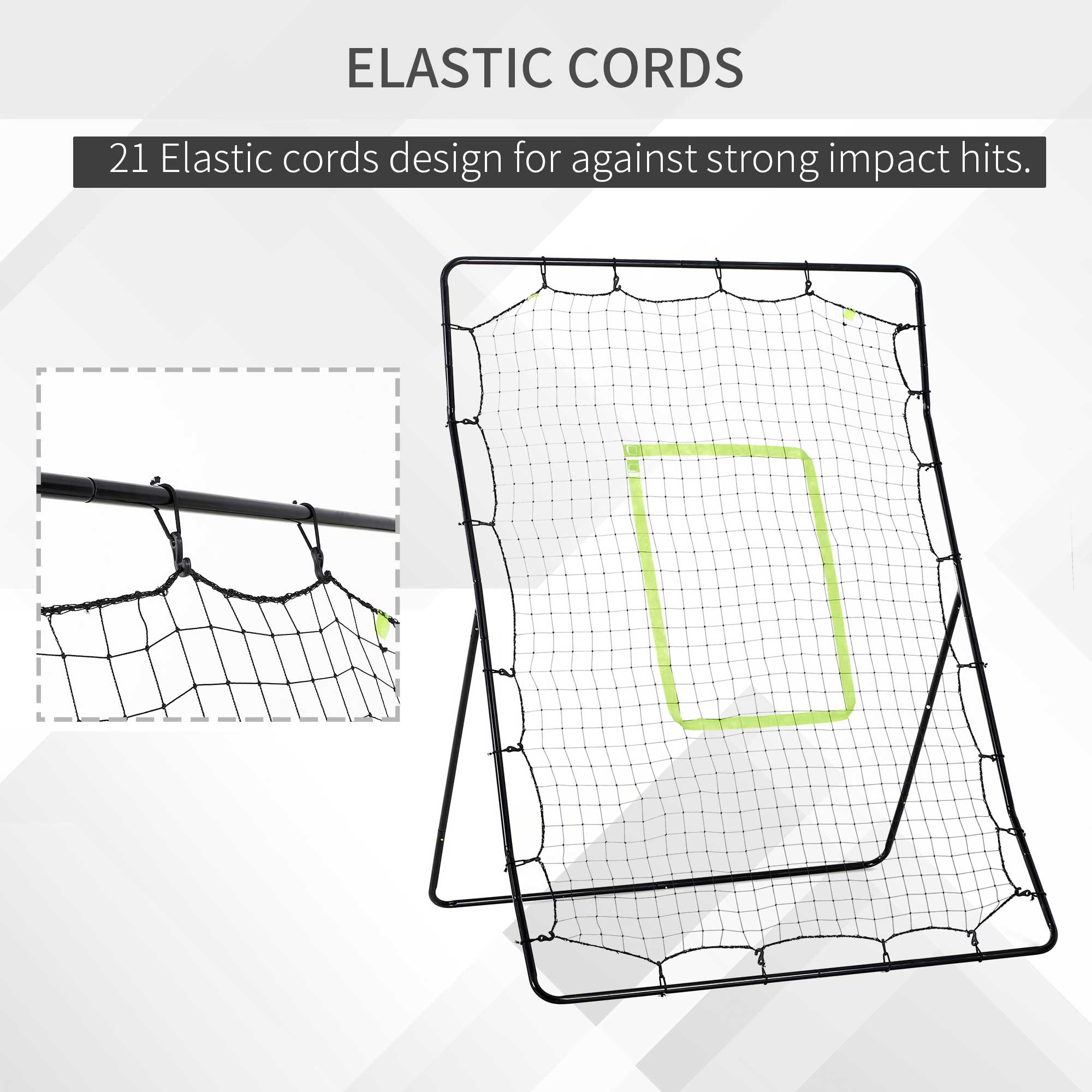 HOMCOM Baseball Rebounder Net Teens Adults Game Spot Softball Training Aid Practise Target Strike Shot Goal Play 