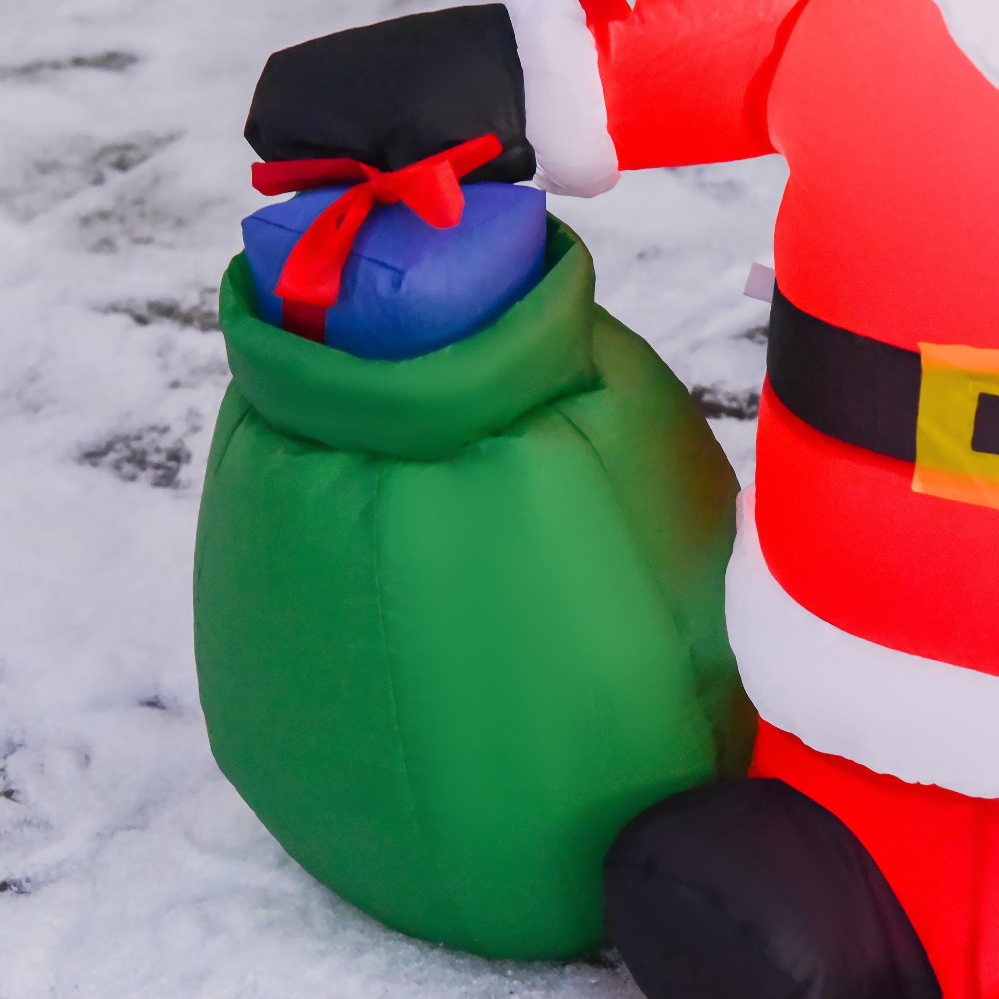 HOMCOM Inflatable Blow up Christmas Santa Claus 4ft LED Yard Holiday Decoration 
