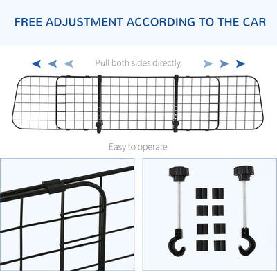 PawHut Heavy Duty Pet Dog Car Barrier Black 