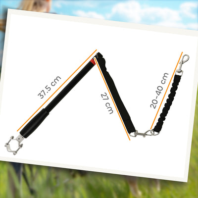 PawHut Dog Lead for Bicycle, Dog Leash for Cycling, Training, Jogging, Black 