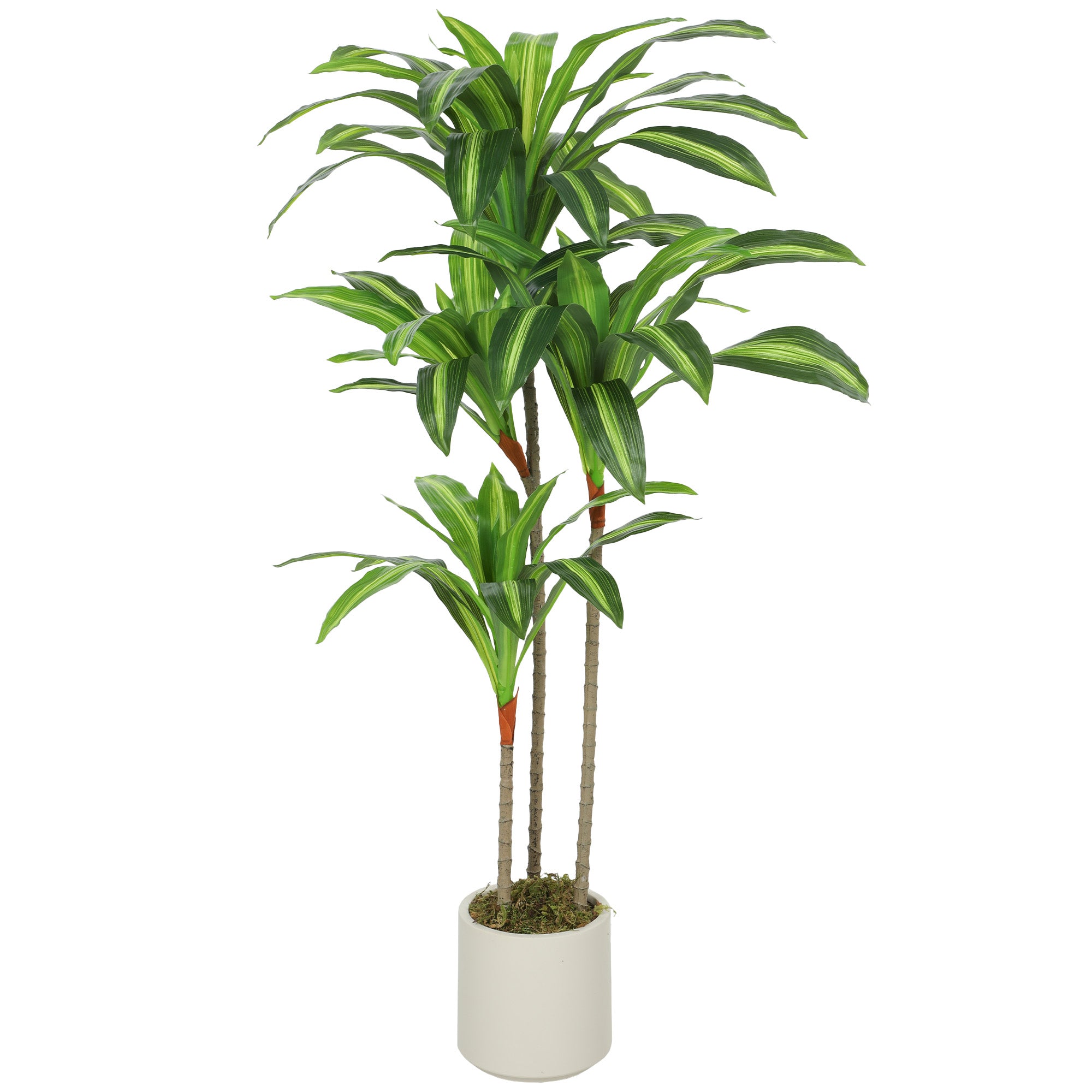 HOMCOM 120cm Artificial Dracaena Tree with Bendable Trunks - Green 