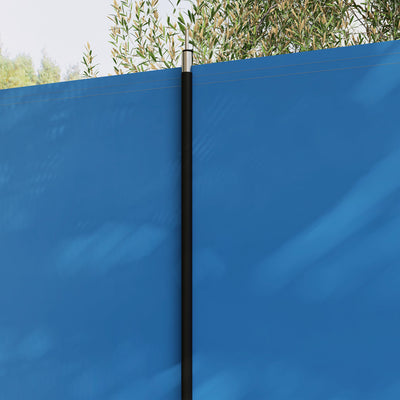 Outsunny 5 Pole Camping Windbreaks, Beach Wind Shield Shelter with Carry Bag and Steel Poles, Outdoor Caravan Privacy Shield, 540cm x 150cm, Blue 
