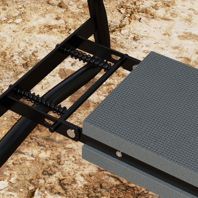 Outsunny 2 In 1 Garden Kneeler Seat Kneeling Pad Support Bench Foldable Knee Protector, Grey 