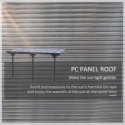 Outsunny Outdoor Patio Gazebo Pergola, Aluminum Post, 4.35 x 3 m PC Roof 