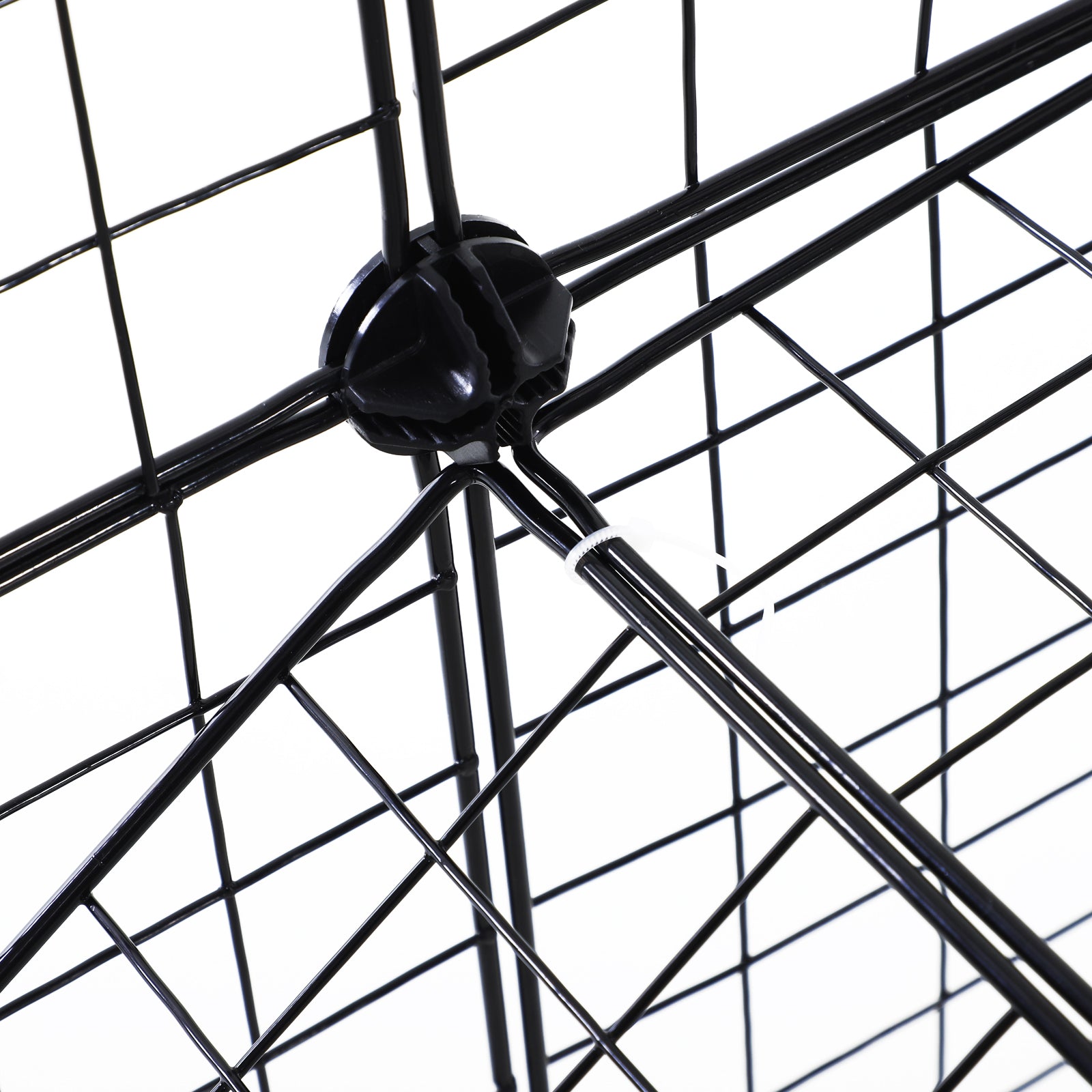 PawHut DIY Pet Playpen Metal Wire Fence Indoor Outdoor Rabbit Small Animals Cage 36 Panel Enclosure Black 