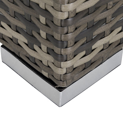 Outsunny 7 Pieces Outdoor PE Rattan Corner Sofa Set, Patio Wicker Conversation Chaise Lounge Furniture w/ Tempered Glass Table-top & Soft Padded Cushion for Garden, Backyard, Lawn, Dark Grey