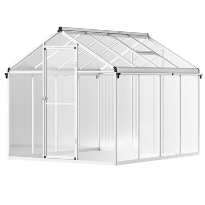 Outsunny 8 x 6ft Aluminium Frame Greenhouse, with Foundation 