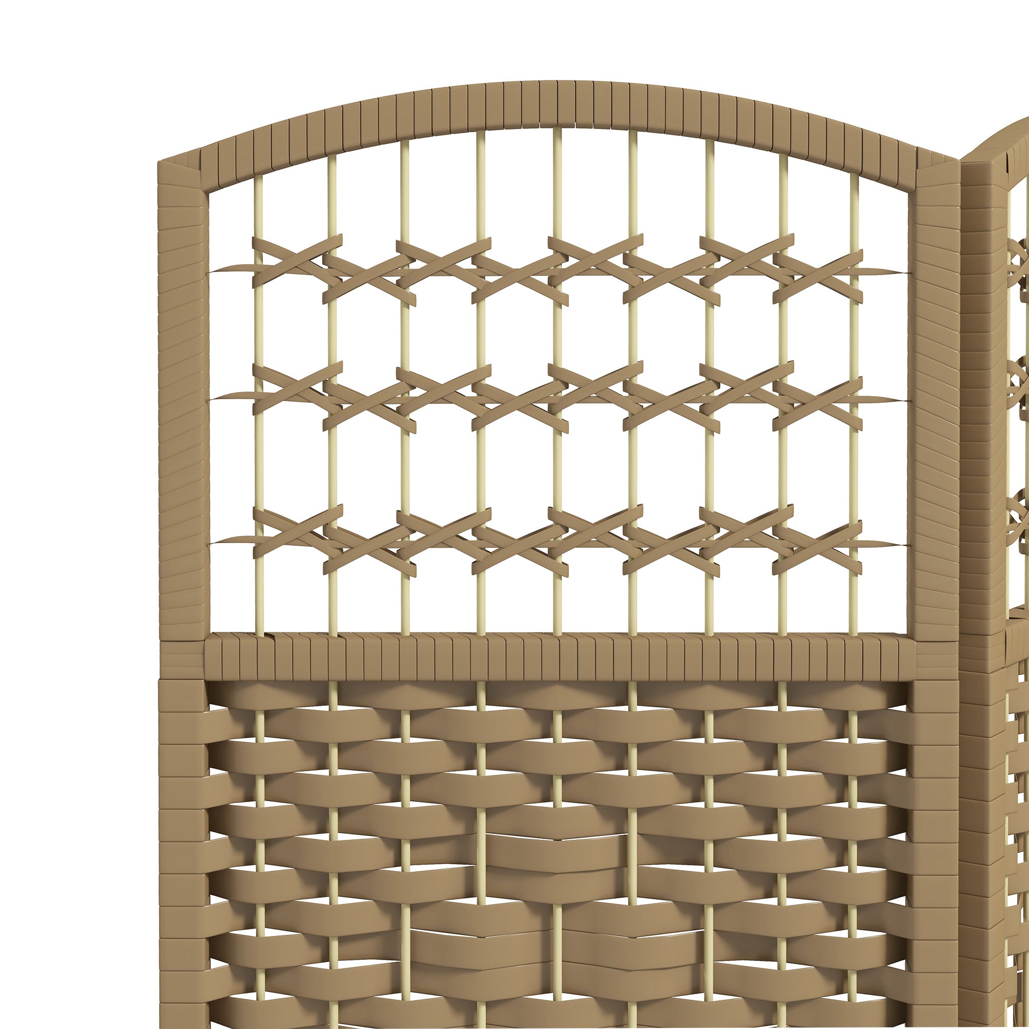 HOMCOM 3 Panel Folding Room Divider, Privacy Screen, Freestanding Paravent Partition Separator Natural Wood 