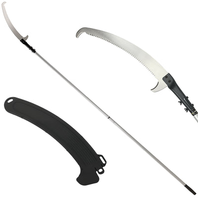 Outsunny 1.8-2.9 m Extendable Tree Pruner, Tree Lopper Long Reach Telescopic with Extendable Handle & 40 cm Saw, Lightweight Manual Pole Saw for High Branches Trimming 