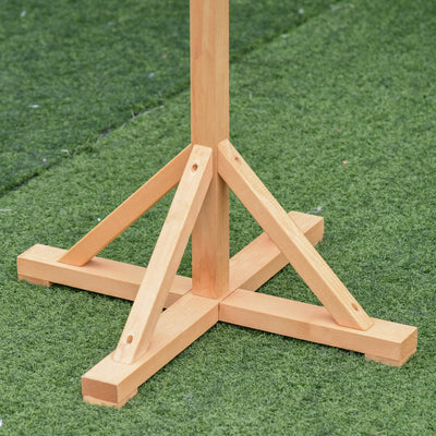 PawHut Wooden Bird Table Wild Bird Feeding Station Freestanding Feeder for Garden Outdoor 55 x 55 x 144cm 