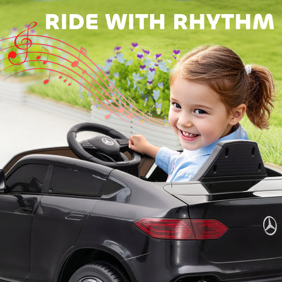 AIYAPLAY Mercedes-Benz GLC Licensed Kids Ride on Car with Remote Control, Soft Start, MP3, LED Headlights, Black 