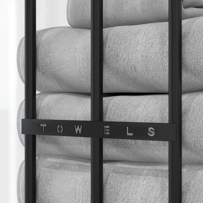 HOMCOM Six Large Towel Metal Holder, with Mounting Accessories 